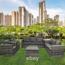 Sfs098 Rattan Garden Furniture 9 Seater Sofa Coffee Table Outdoor Patio Set