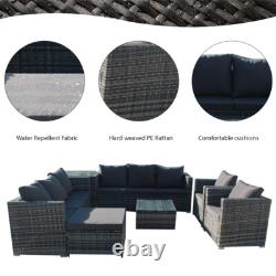 Sfs098 Rattan Garden Furniture 9 Seater Sofa Coffee Table Outdoor Patio Set