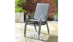 Sicily 6 Seater Garden Furniture Set Table and Chairs Patio Set With Parasol