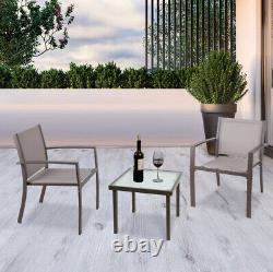 Stream Garden Furniture Set 2 Seater, Indoor Outdoor 3 Piece Patio Set + Table