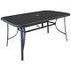 Table & Chairs Set Outdoor Garden Patio Black Furniture Glass Table Parasol Base