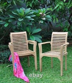 Teak Garden Furniture 10 Seater Double Extending Table And Chair Patio Set