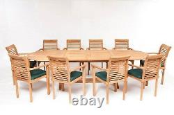 Teak Garden Furniture Antibes Giant Oval Stacking Quality Humber Teak Patio