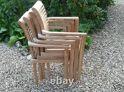 Teak Garden Furniture Antibes Giant Oval Stacking Quality Humber Teak Patio