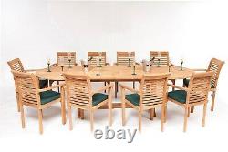 Teak Garden Furniture Antibes Giant Oval Stacking Quality Humber Teak Patio