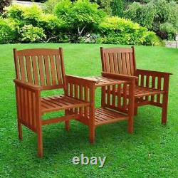 Tropicana Wooden Love Seat Chair Table Bench Garden Patio Outdoor Furniture