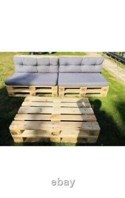 Two Wooden Indoor/Outdoor Rustic Patio Garden Pallet Furniture Chair & 1 Table