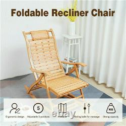 Upgrade XL Garden Rocking Chair Recliner Bed Armchair For Patio Balcony Outdoor