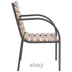 VidaXL 2x Garden Chairs Wood Outdoor Patio Seating Furniture Armchair Seat