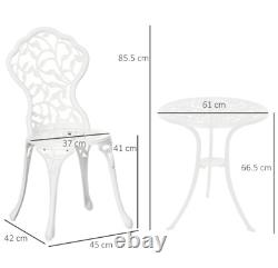 Vintage Garden Chairs French Style Furniture Metal Bistro Patio Aluminium Set 3