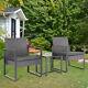 Waterproof Rattan 3 Piece Outdoor Garden Patio 2 Chairs And Table Furniture Set