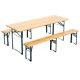 Wooden Folding Picnic Beer Table & Bench Set Outdoor Pub Garden Patio Furniture