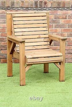 Wooden Garden Furniture Patio Set 6ft Table & 6 Chairs Fully Assembled