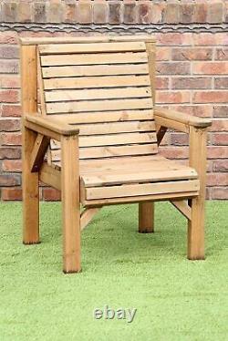 Wooden Garden Furniture Patio Set 6ft Table & 6 Chairs Fully Assembled