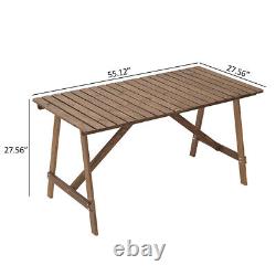 Wooden Garden Furniture Set 4 Seaters Dining Outdoor Table Chairs Hardwood Patio