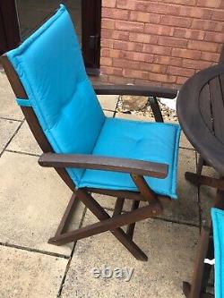 Wooden Table / 6 Chairs / Umbrella & Stand Garden Furniture Patio Set (yeovil)