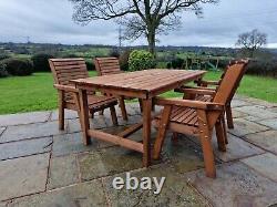 Wooden garden furniture Wooden garden table and chair set Solid Patio Set