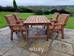 Wooden garden furniture Wooden garden table and chair set Solid Patio Set