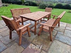 Wooden garden furniture Wooden garden table and chair set Solid Patio Set Sits 8