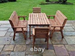Wooden garden furniture Wooden garden table and chair set Solid Patio Set Sits 8