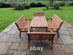 Wooden garden furniture Wooden garden table dining set Solid Patio Set sits 10