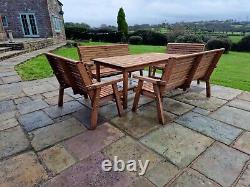 Wooden garden furniture Wooden garden table dining set Solid Patio Set sits 10