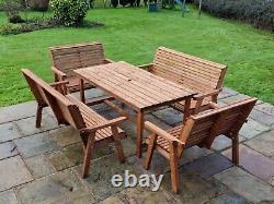 Wooden garden furniture Wooden garden table dining set Solid Patio Set sits 10