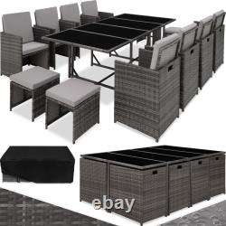 XL Garden dining set in rattan 12 seats, 1 table Outdoor Patio Furniture