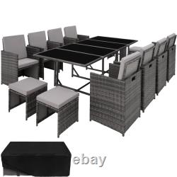 XL Garden dining set in rattan 12 seats, 1 table Outdoor Patio Furniture